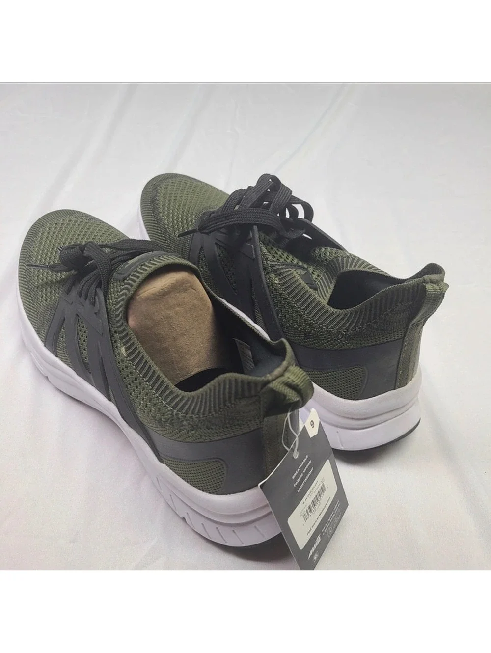 Avia Men's Athletic Sneakers Green Knit with Black Accents Size 9